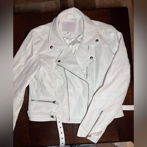 Blank NYC White Leather Jacket